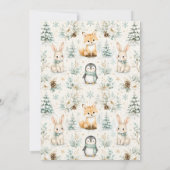 Winter Bos Baby Borrel Kaart (Achterkant)
