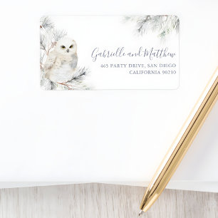 Winter Bos Baby Shower Adreslabels Etiket