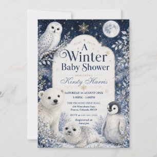 Winter Bos Baby Shower Uitnodiging