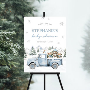 Winter Bos Baby Shower Welkom Bord Poster