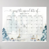 Winter bos genderneutraal Raad de Vervaldatum Poster (Voorkant)