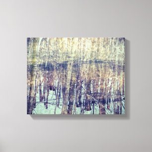 winter bos impressionisme canvas afdruk