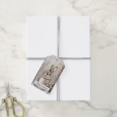 Winter Bos Kerstmis Cadeaulabel (Met Touw)