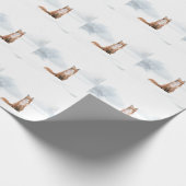 Winter Bos Landschap Vos Cadeaupapier (Hoek)