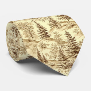 Winter bos Toile de Jouy patroon (2) Stropdas
