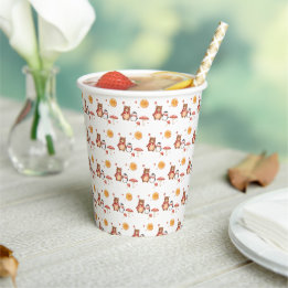 Winter Bosbabbyshower Papieren Bekers