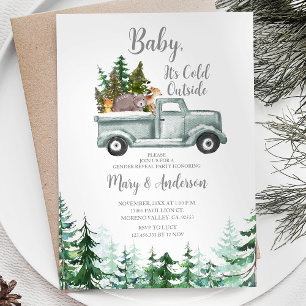 Winter Bosbospick-up Dier Geslacht Reveal Kaart