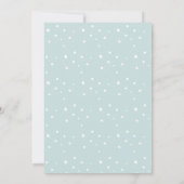 Winter Bosdieren Blauwe Virtuele Baby Shower Kaart (Achterkant)