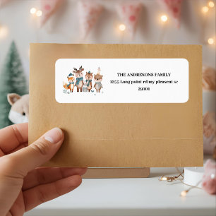 Winter bosdieren etiket