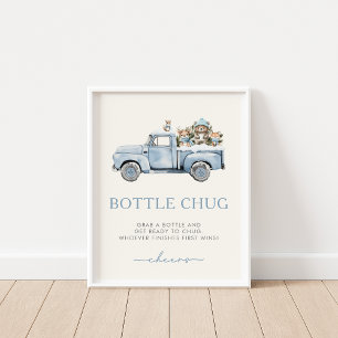 Winter Bosdieren Fles Chug Spel Bord Poster