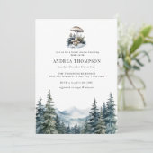 Winter Bosland | Bos Uitnodigingen (Staand voorkant)