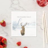 Winter boslandschap herten vakantie servet (Insitu)