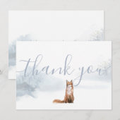 Winter boslandschap vos bedankt (Voorkant / Achterkant)