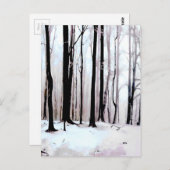 Winter bossen briefkaart (Voorkant / Achterkant)