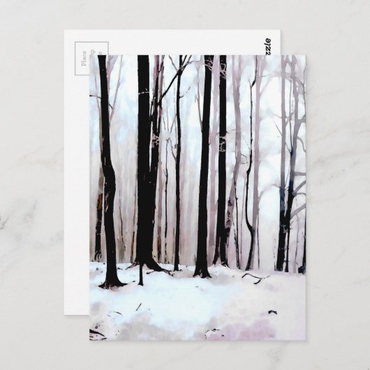 Winter bossen briefkaart (Voorkant / Achterkant)