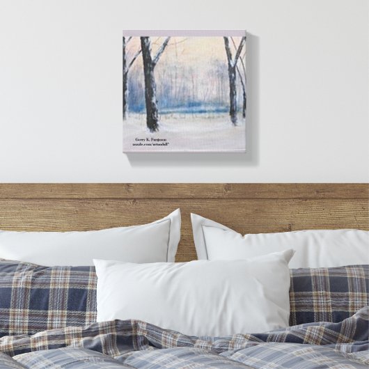 "WINTER-BOSSEN" CANVAS AFDRUK (Insitu (Slaapkamer))