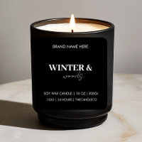 Winter & Bossen minimalistisch kaarsenlabel | Mode