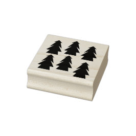 Winter Bossen Samurai Forest Pine Tree Rubber Stam Rubberstempel