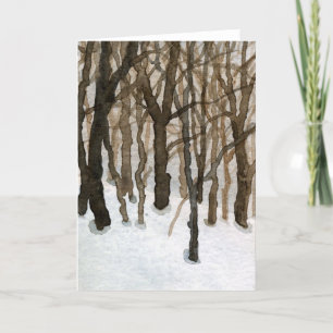 "Winter Bossen" Wenskaart Landwegen Kaart