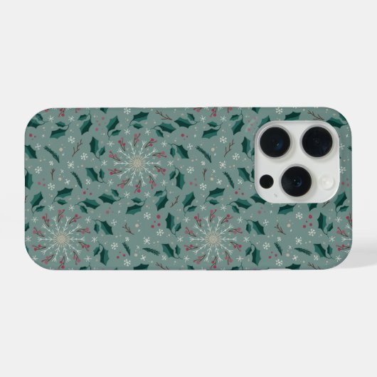 Winter Botanical Snowflake IPhone Case (Verso Horizontal)