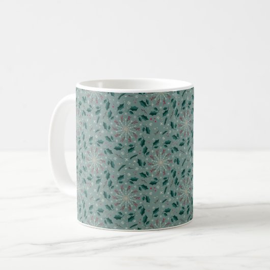 Winter Botanical Snowflake Mug (Devant gauche)