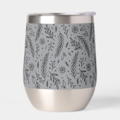 Winter Botanical Stemless Wine Tumbler – Grijs (Links)