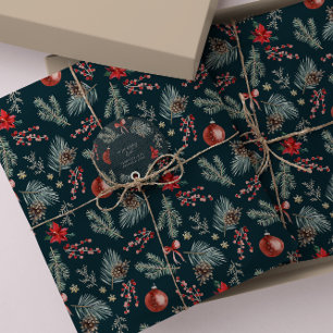 Winter Botanicals Coquette Boog   Kerstmis Tissuepapier