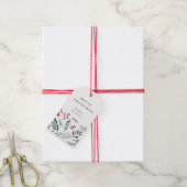 Winter Botanicals Elegante kerstvakantie naar Cadeaulabel (Met Touw)