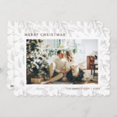 Winter Botanicals Foto Vrolijk Kerstfeest Kaart (Voorkant / Achterkant)