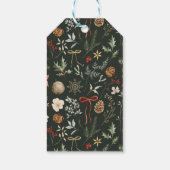Winter Botanisch Kerstfeest Cadeaulabel (Achterkant)