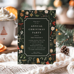 Winter Botanisch Kerstfeest Kaart