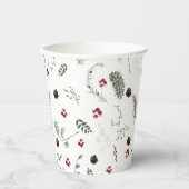 Winter Botanisch Papieren Bekers (Voorkant)