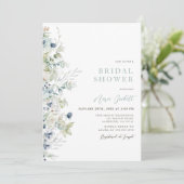 Winter Botanische Bridal Shower Kaart (Staand voorkant)