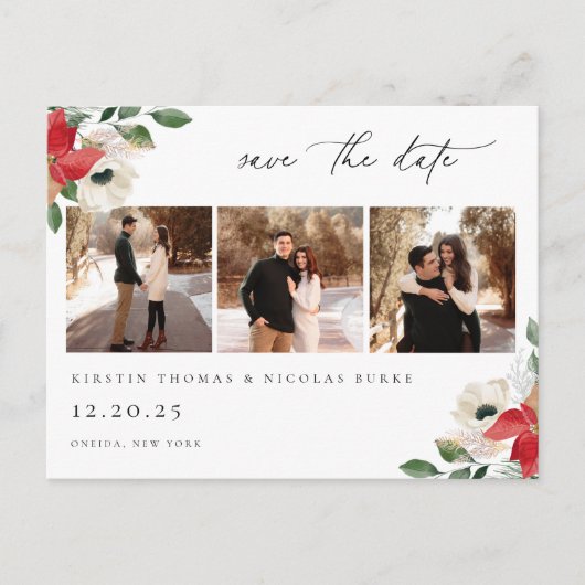 Winter Botanische Floral Foto Briefkaart (Voorkant)