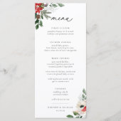 Winter Botanische Floral Wedding Menu (Voorkant)