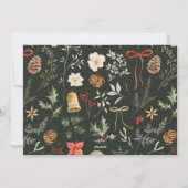 Winter Botanische Kerst Uitnodiging Save The Date (Achterkant)