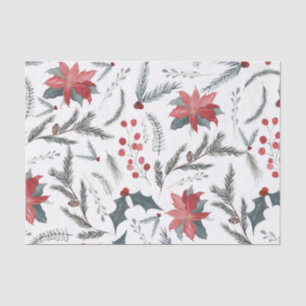 Winter Botanische Pine Berry Wreath Holiday Tissuepapier