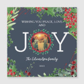 Winter botanische Vreugde foto Kerstmis magnetisch (Voorkant)