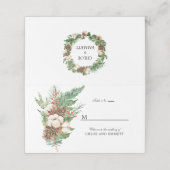 Winter Botanische White Floral Wedding Folded (Buitenkant ongevouwen)