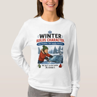Winter Bouwt Karakter Minnesota Checklist T-Shirt