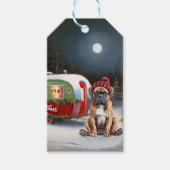 Winter Boxer Caravan Kerstavontuur Cadeaulabel (Voorkant)