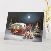 Winter Boxer Caravan Kerstavontuur Kaart (Gele Bloem)
