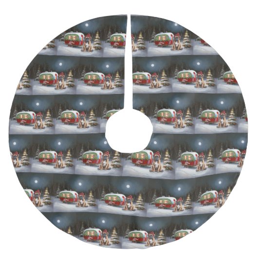 Winter Boxer Caravan Kerstavontuur Kerstboom Rok (Voorkant)