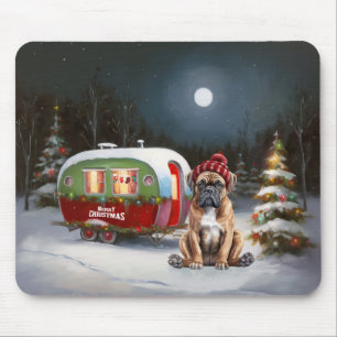 Winter Boxer Caravan Kerstavontuur Muismat