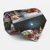 Winter Boxer Caravan Kerstavontuur Stropdas (Opgerold)