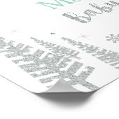 Winter Boy Baby shower Welcome Party Sign. Poster (Hoek)