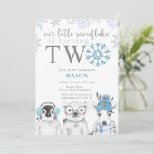 Winter Boy Invitation du 2e anniversaire (Debout devant)