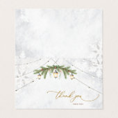Winter Branches Lantaarn Snowflakes Dank u kaart Visitekaartjes (Buitenkant ongevouwen)