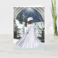 Winter Bride Fantasy Wenskaart