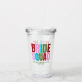 Winter Bride Squad vrijgezellenfeest Acryl Drinkbeker (Achterkant)